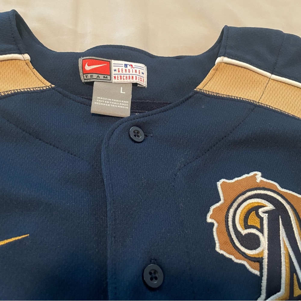 Nike Milwaukee Brewers Baseball Jersey #28 Prince Fielder Size L - Picture 4 of 5